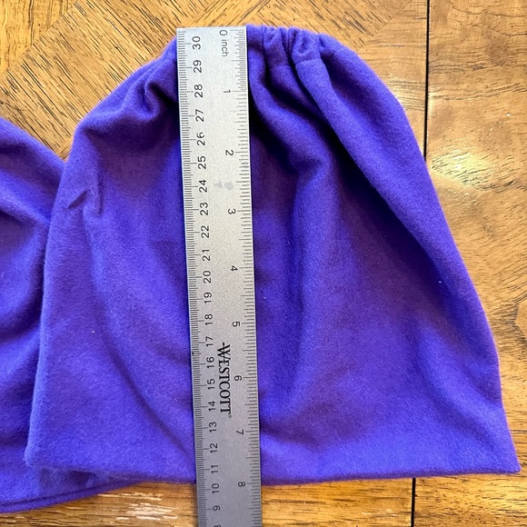 Purple flannel saddle and stirrup covers set - Picture 6 of 9